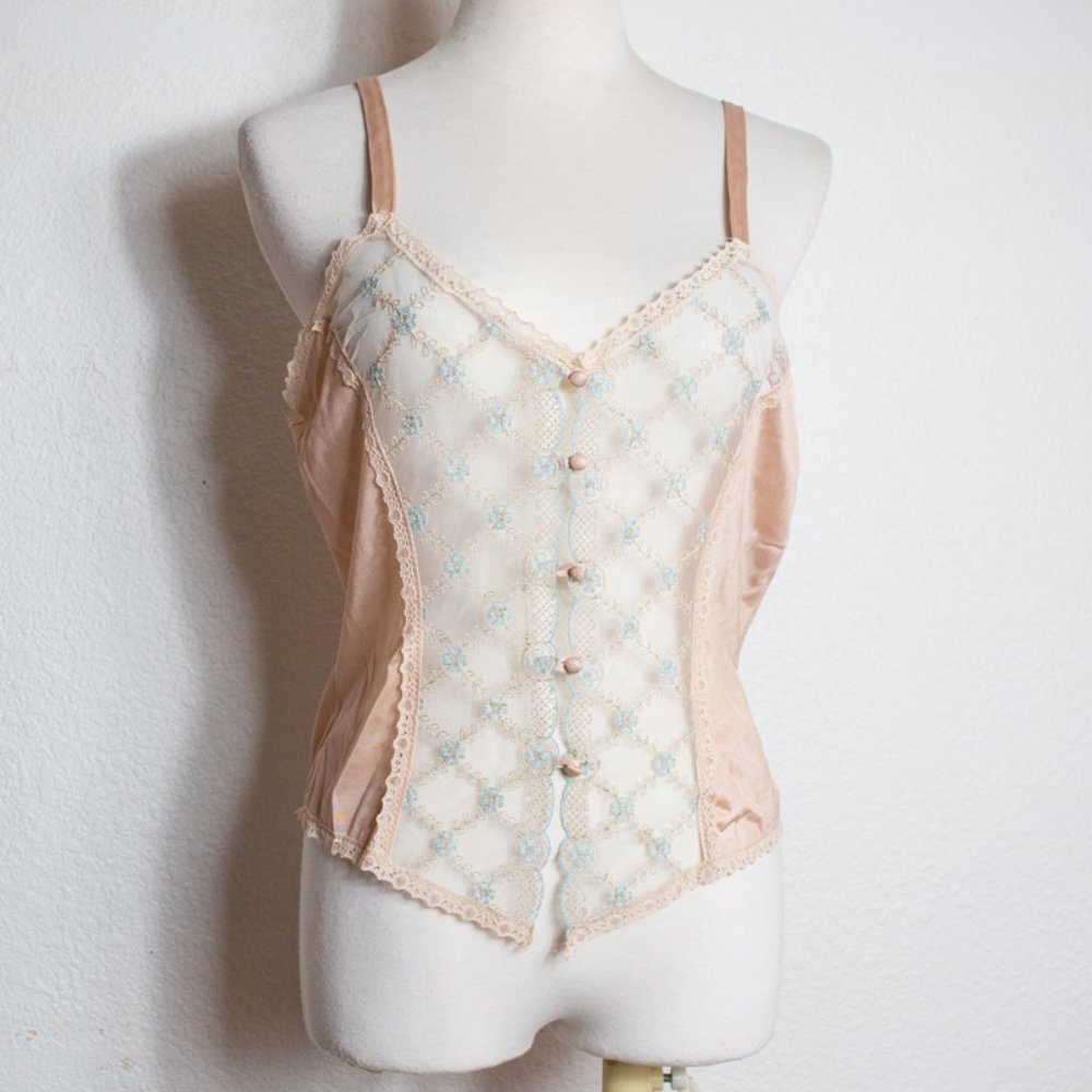 Vintage Sheer Madness Lingerie Camisole Size 36